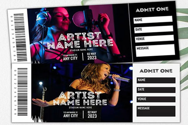 Best Concert Ticket Templates – Sleek and Eye-Catching Templates for Music, Theatre, and Festivals | High-Quality PSD & Vector Formats